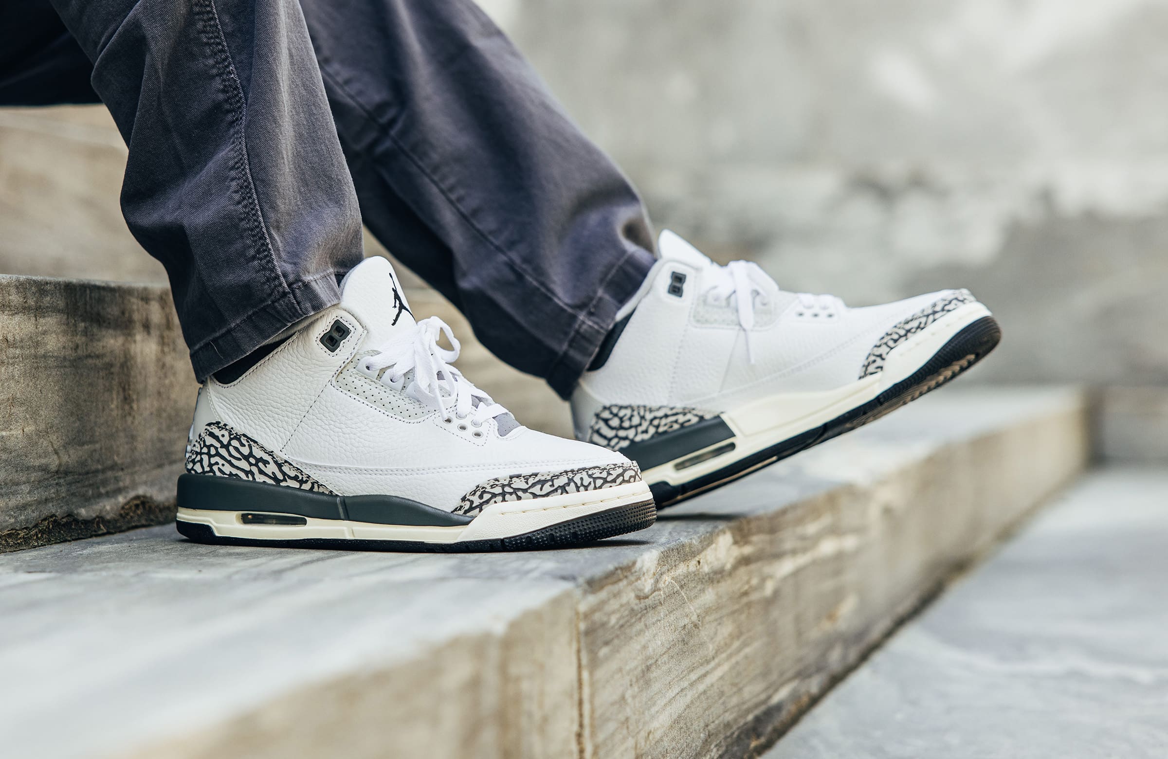 Jordan 3 Retro Free Throw Line / White authentic Cement