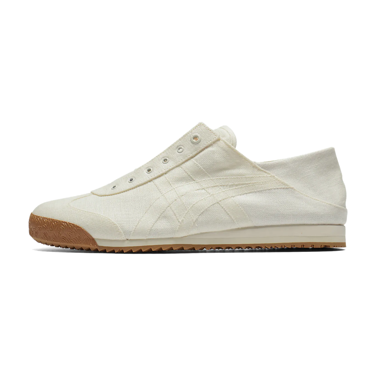 Onitsuka Tiger Mexico 66 SD Paraty Ivory Gum, zijaanzicht met crème canvas en gumzool