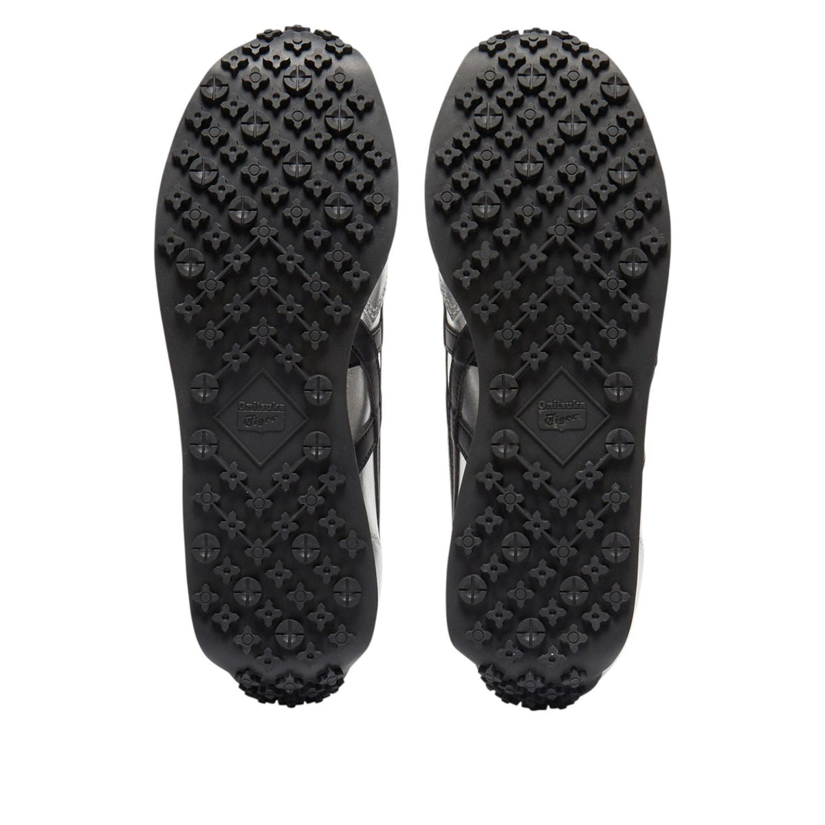 Onitsuka Tiger EDR 78 Pure Silver Black, zoolprofiel met geometrisch noppen- en stupspatroon