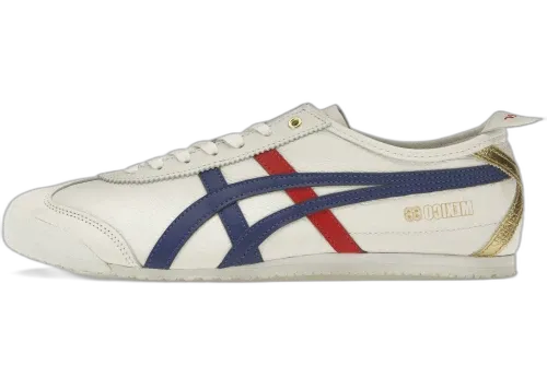 Onitsuka Tiger Mexico 66 White Blue Red Metallic Gold