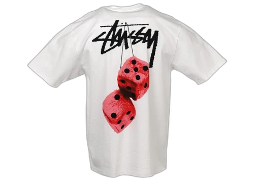 Stussy Fuzzy Dice Tee White