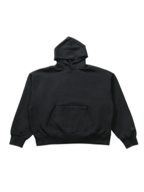 Fear of God EssentiaLS Classic Fit Fleece Hoodie Jet Black