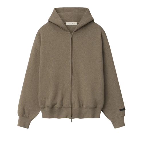 Fear of God Essentials Classic Zip-Up Hoodie (SS26) Homestead Heather