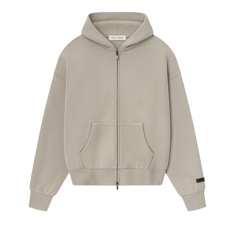 Fear of God Essentials Classic Fleece Zip Up Hoodie Timber