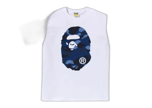 BAPE Color Camo Big Ape Head Tee (FW25) White/Navy