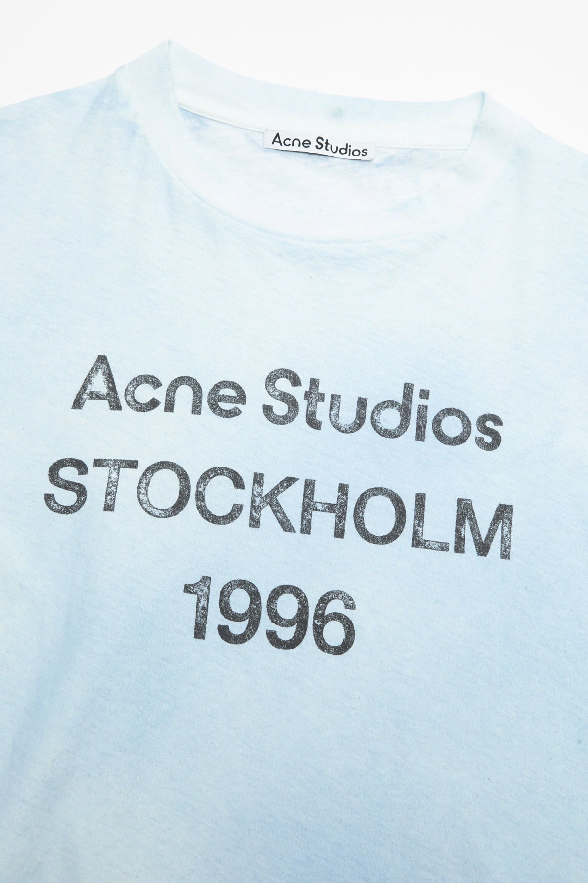 Acne Studios Sprayed Logo Tee Dusty Blue