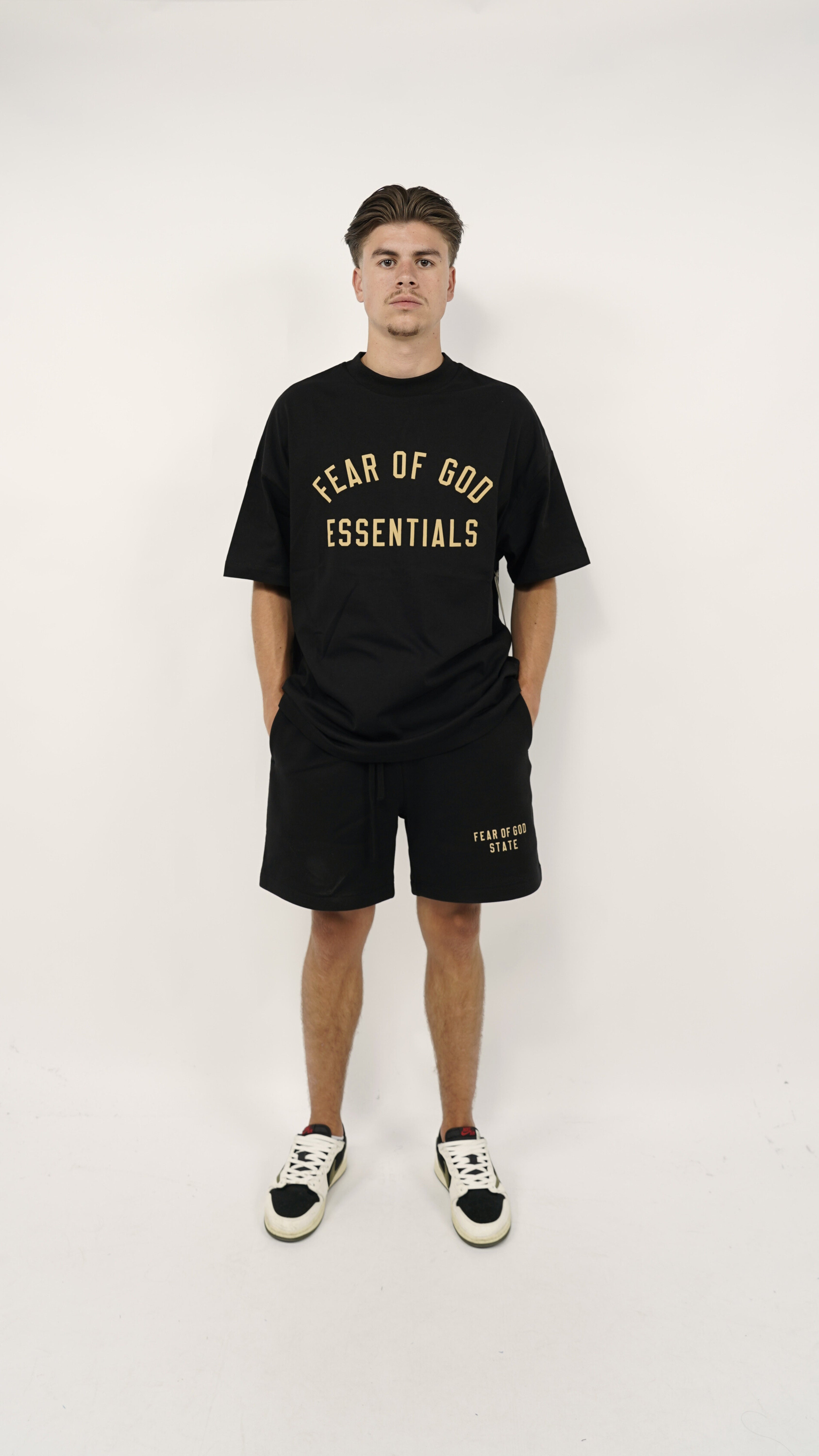 Fear of God Essentials FW24 Black Yellow Summer Set