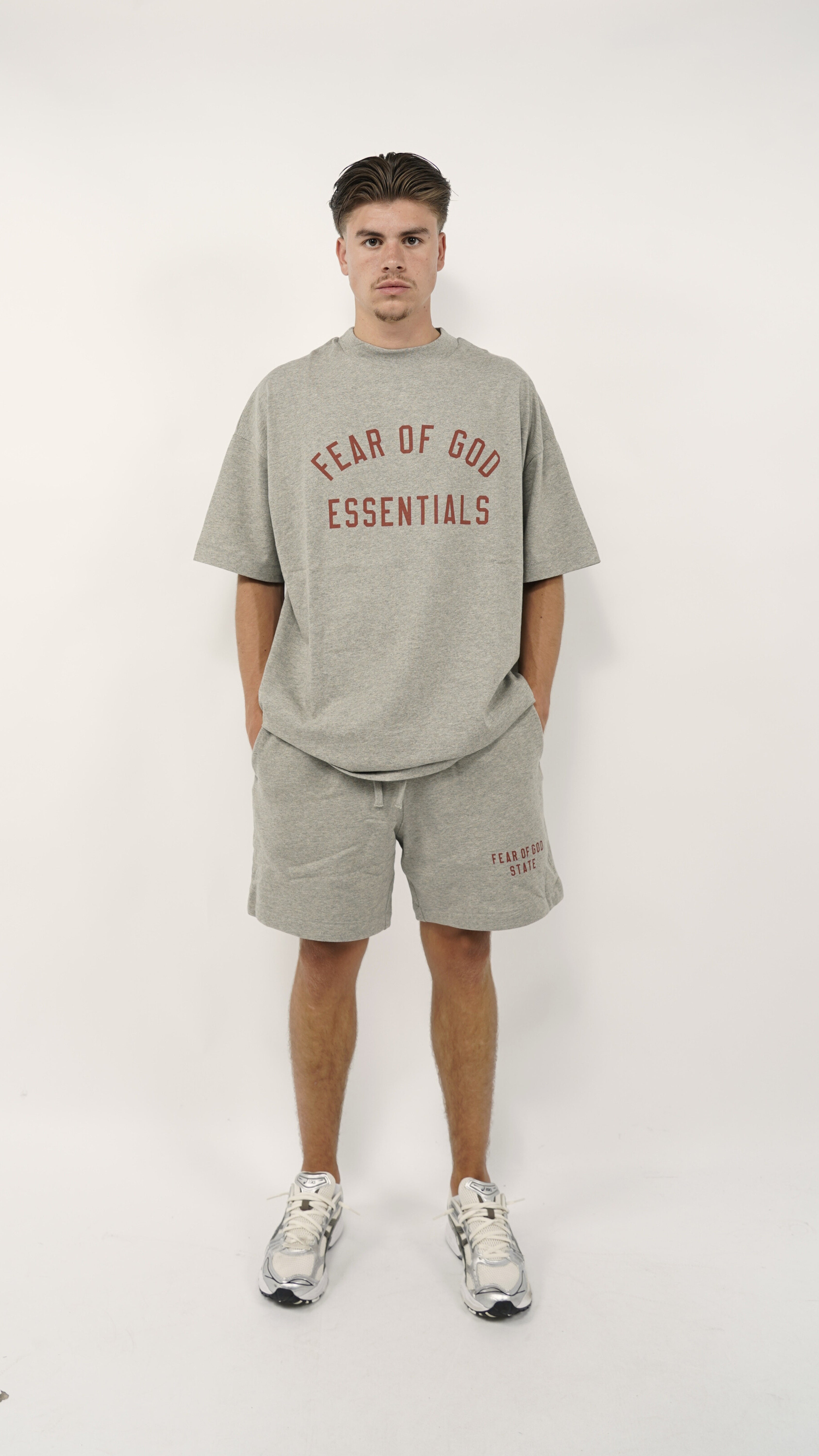 Fear of God Essentials FW24 Dark Heather Summer Set