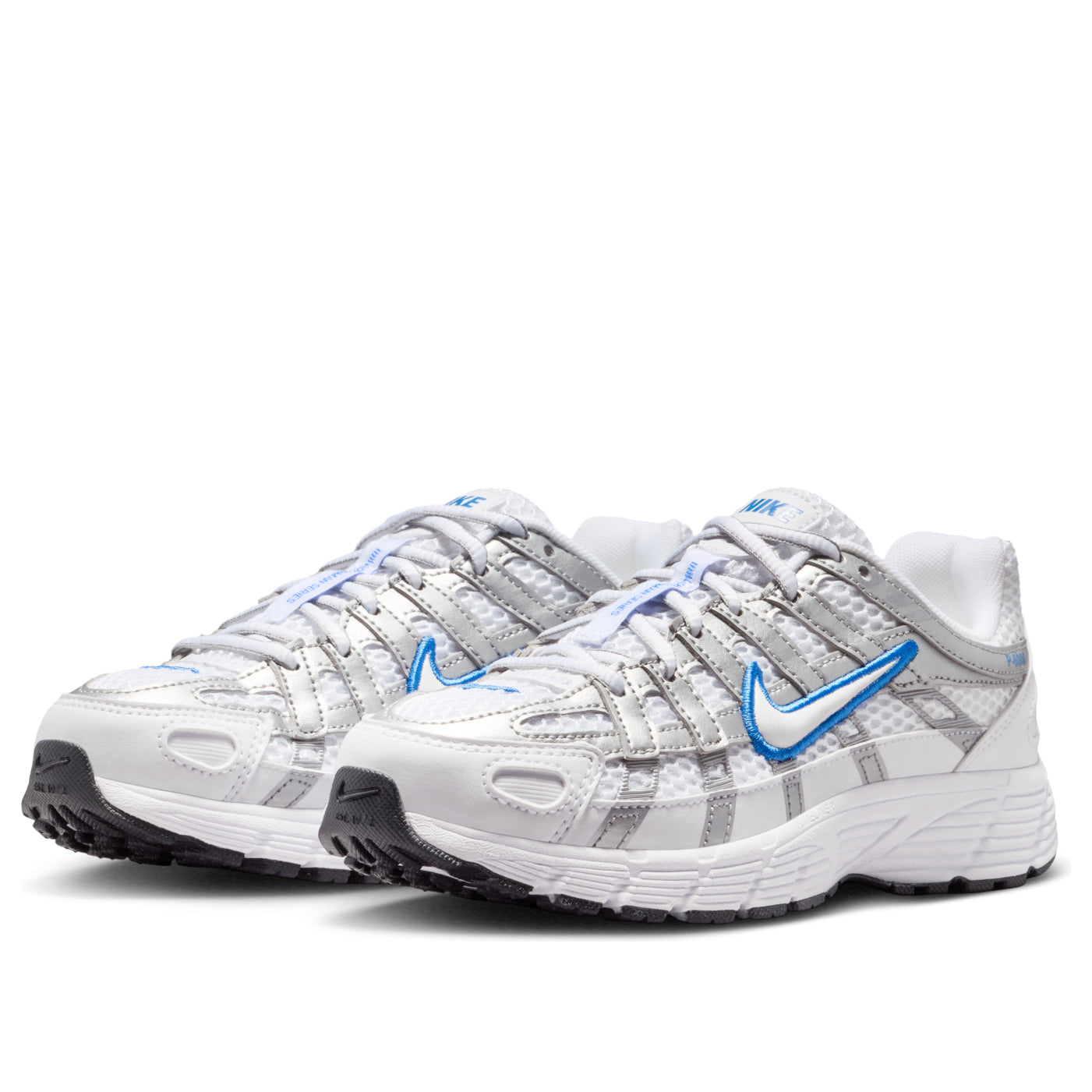 Nike P-6000 White Blue Crystal Metallic Silver (GS)