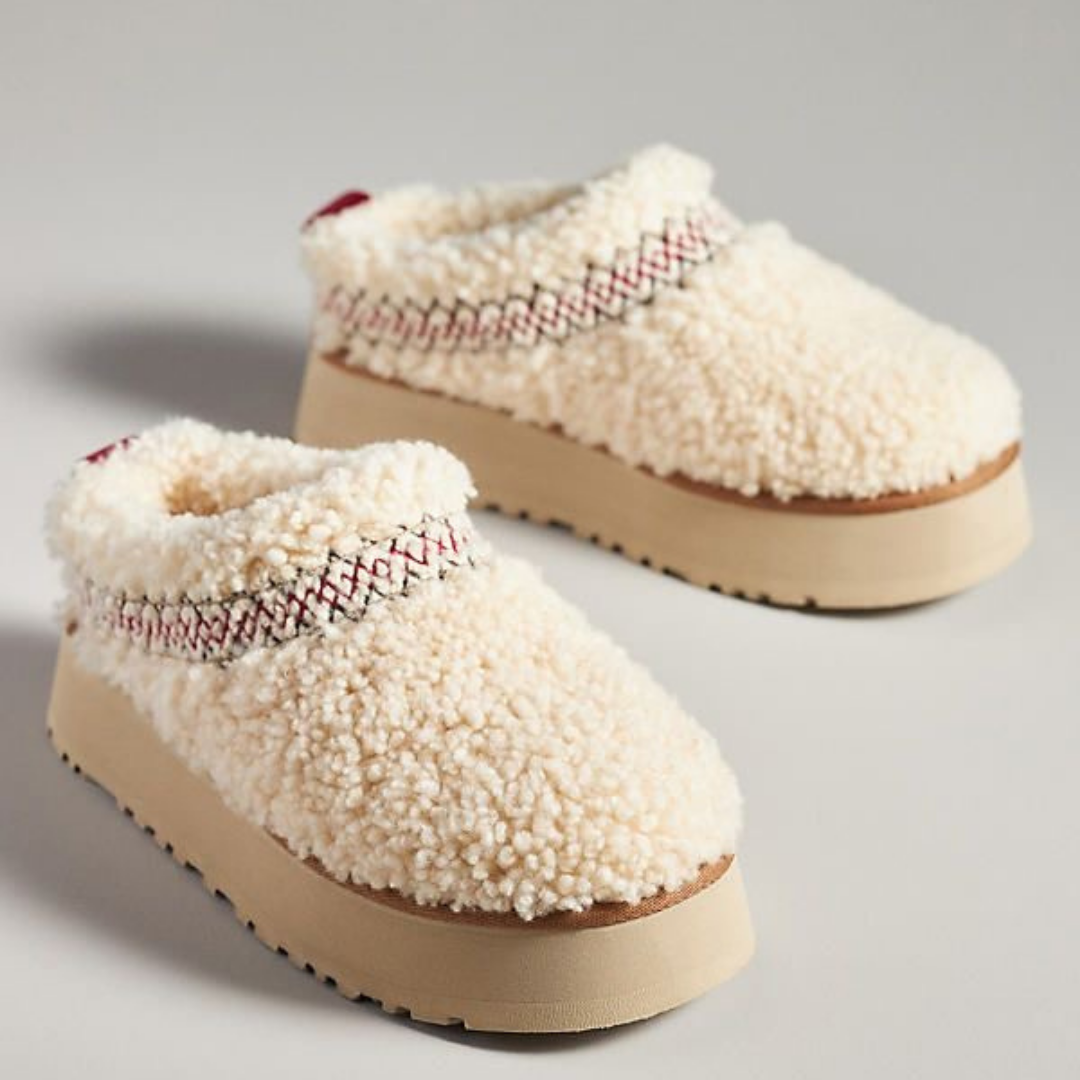 UGGS TAZZ SLIPPER HERITAGE BRAID NATURAL