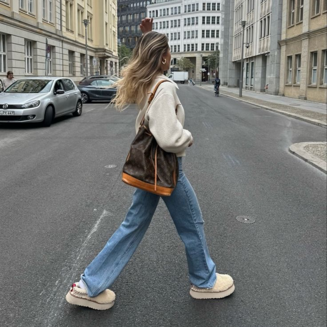 UGGS TAZZ SLIPPER HERITAGE BRAID NATURAL