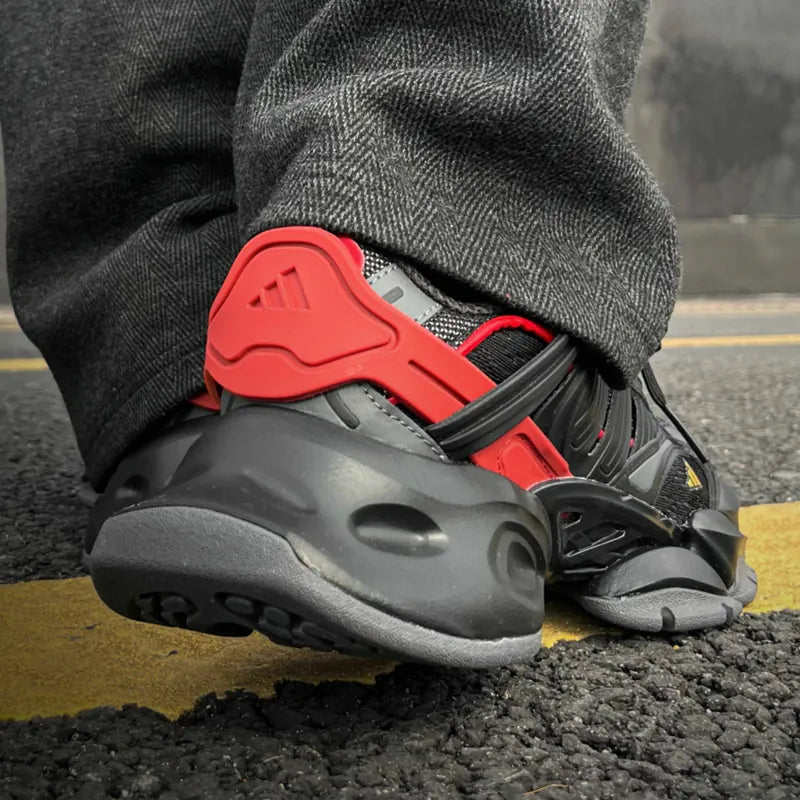 adidas XLG Runner Deluxe Black Gold Metallic Red