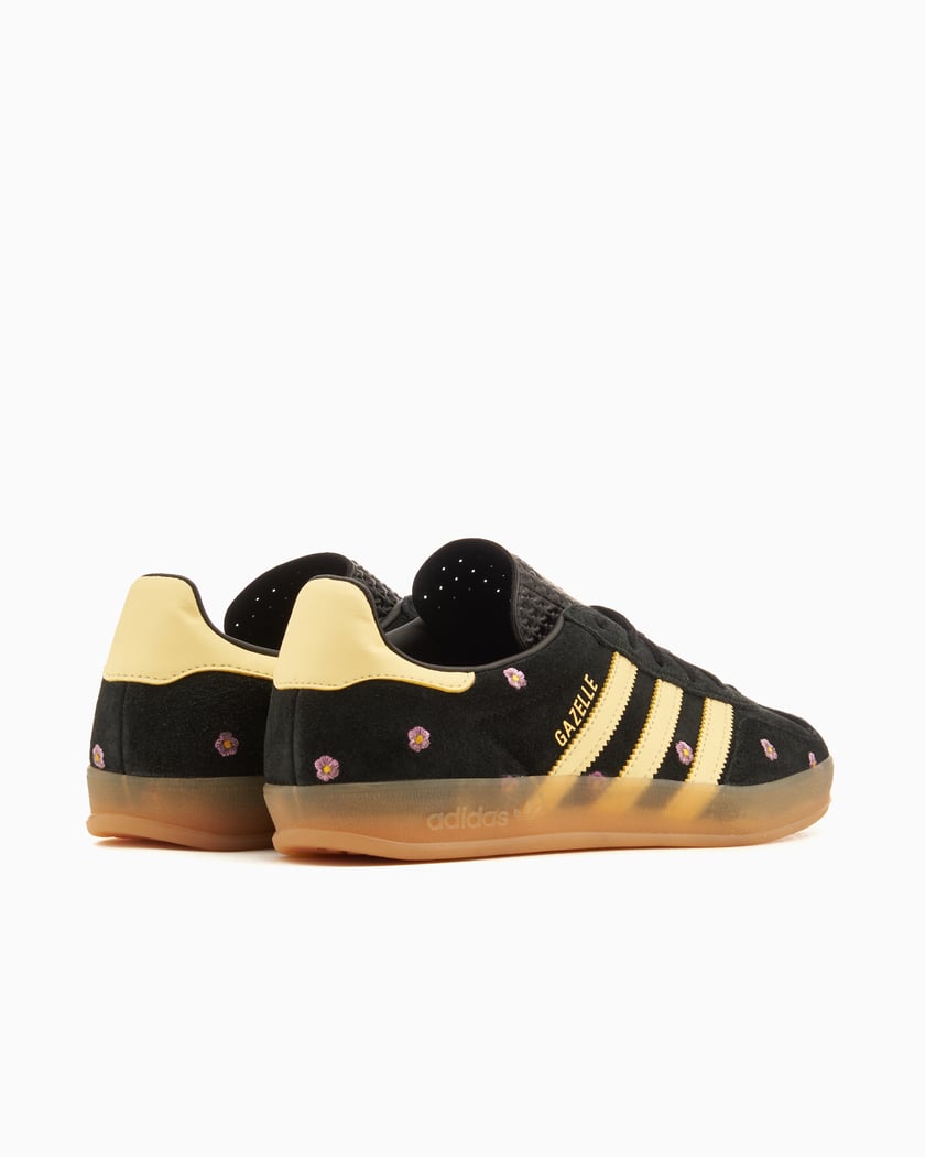 Adidas Gazelle Indoor Core Black Almost Yellow Floral (Women's)