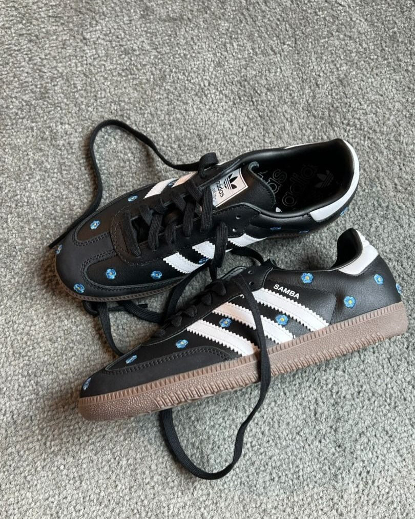Adidas Samba Light Blue Floral Core Black (Women's)