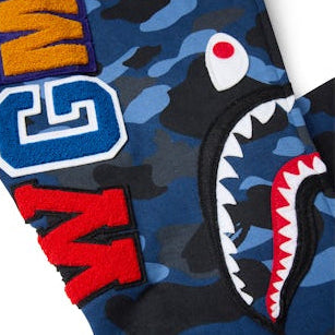 BAPE Color Camo Shark Full Zip Hoodie Blue