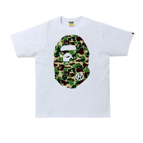 BAPE ABC Camo Big Ape Head Tee White/Green