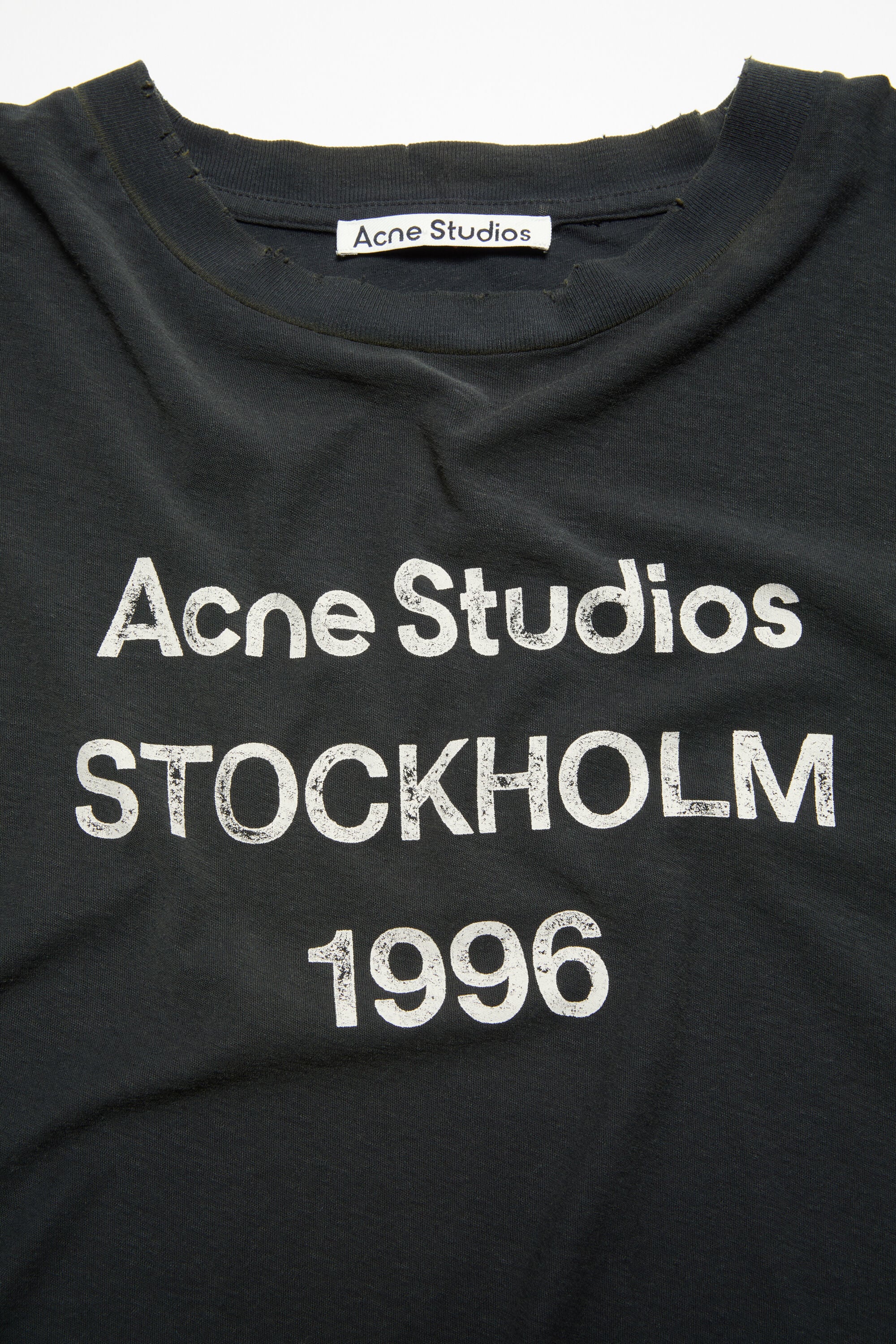Acne Studios Sprayed Logo Tee Faded Black