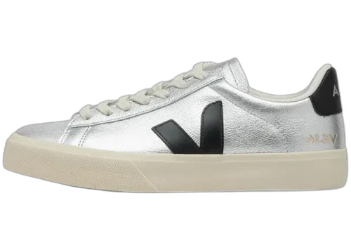 Veja Campo Leather Silver Black