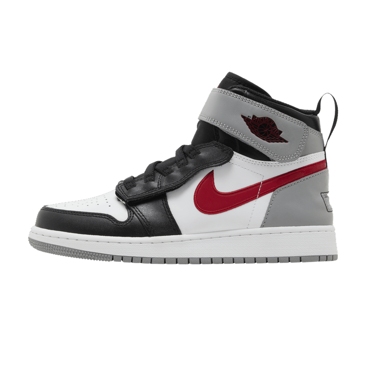 Jordan 1 High FlyEase Black Particle Grey Gym Red (GS)