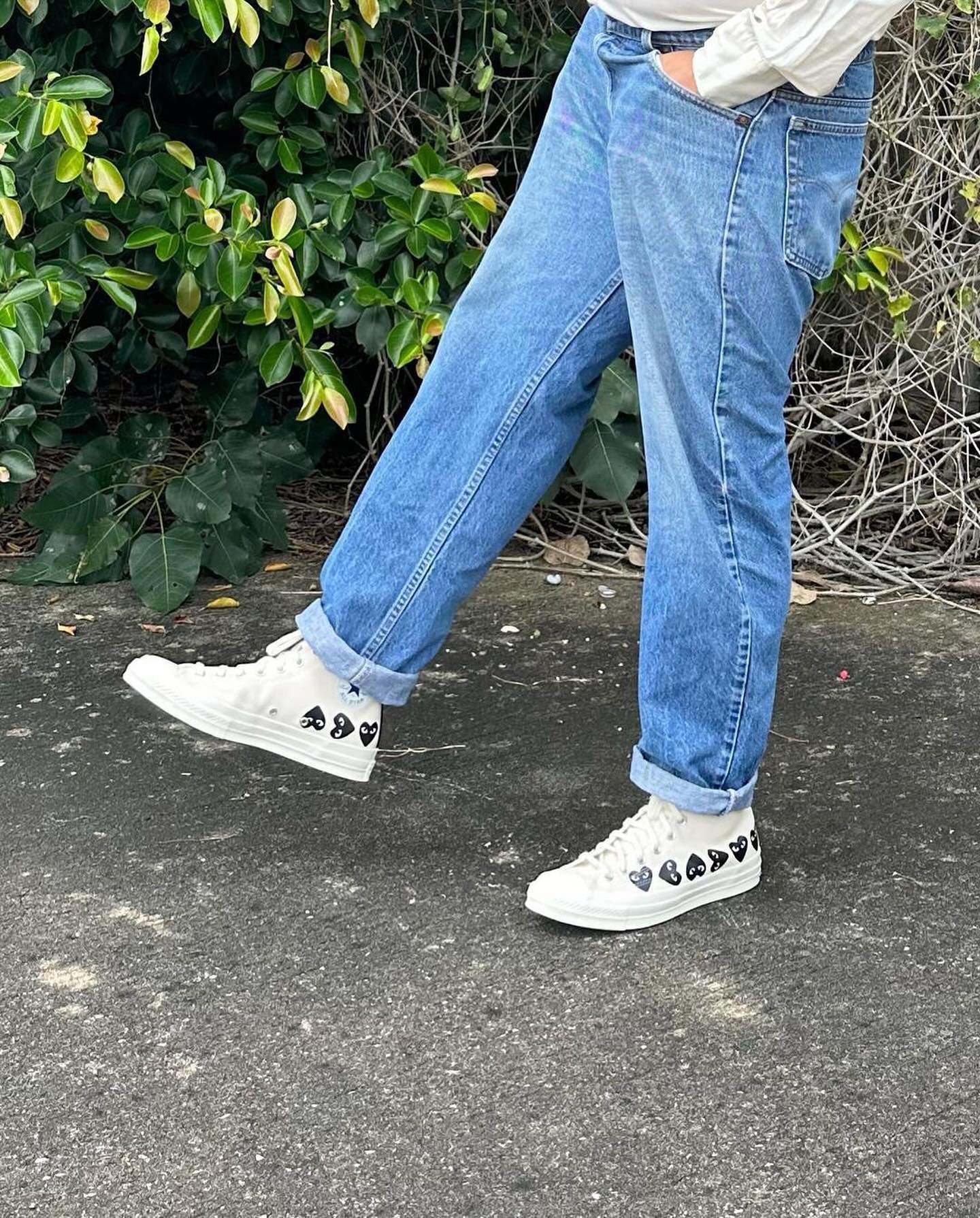 Converse Chuck Taylor All Star 70 Hi Comme des Garcons PLAY Multi-Heart Milk