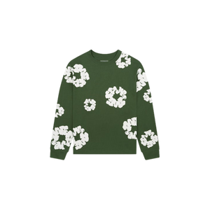 Denim Tears Long Sleeve Cotton Wreath T-shirt Green