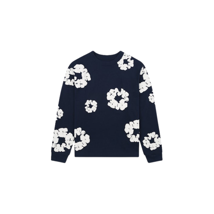 Denim Tears Long Sleeve Cotton Wreath T-shirt
Navy