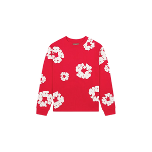 Denim Tears Long Sleeve Cotton Wreath T-shirt Red