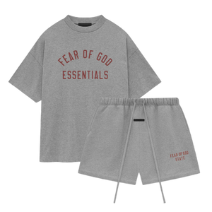 Fear of God Essentials Dark Heather Summer Set