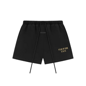 Fear of God Essentials FW24 Black Yellow Korte Broek
