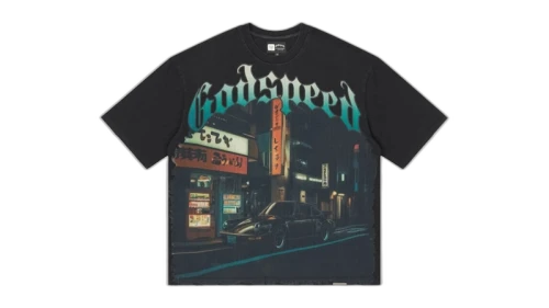 Godspeed Pit Stop Tokyo T-shirt Black Wash