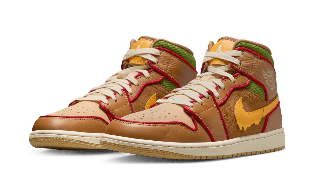 Jordan 1 Mid SE Cheeseburger