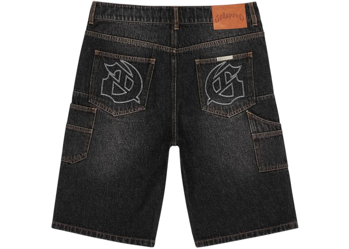 Godspeed Twin Panel Denim Shorts Black