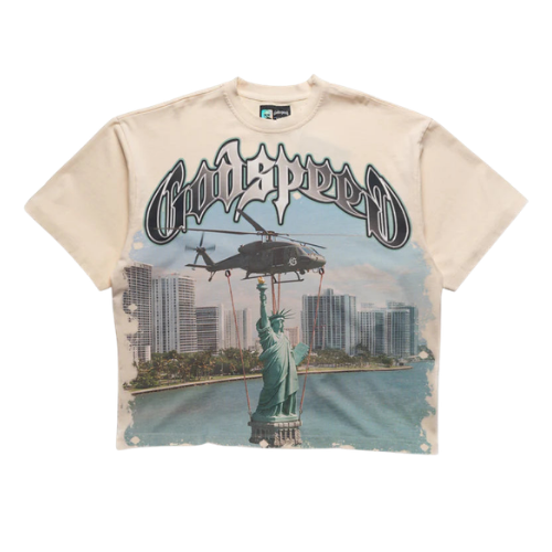 Godspeed JFK to MIA T-Shirt Bone