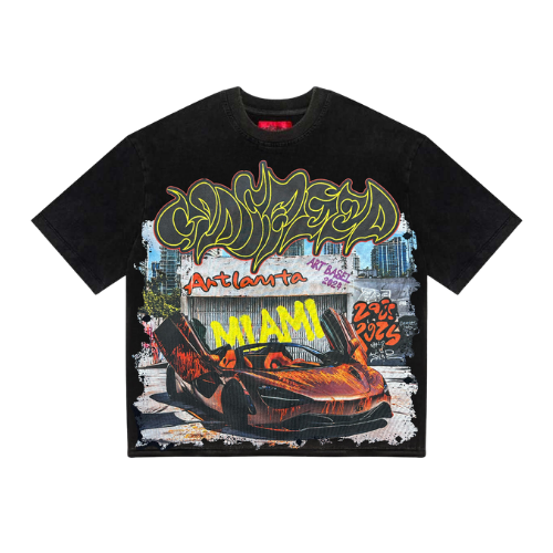 Godspeed Miami Artlanta Tee Black
