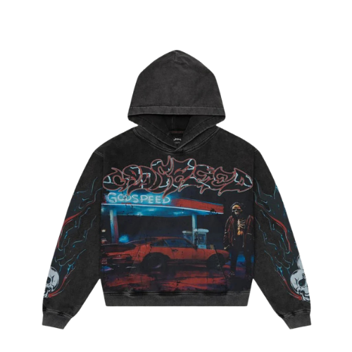 Godspeed Pitstop Hoodie Grey Wash