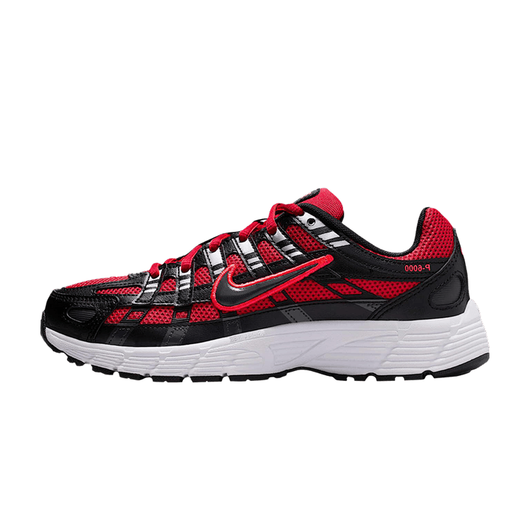Nike P-6000 University Red Metallic Silver Dark Smoke Grey Black (GS)