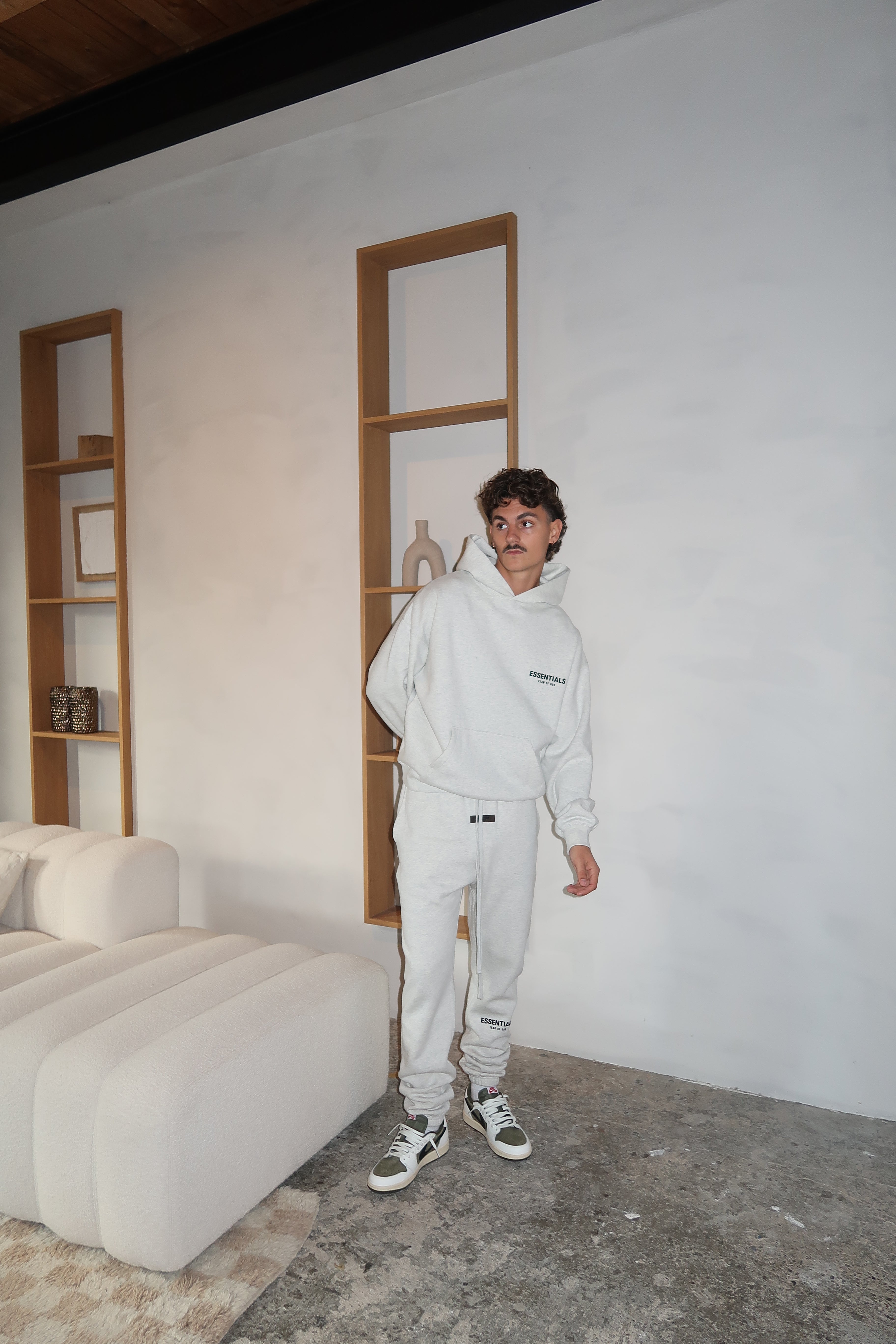 Fear of God Essentials Light Oatmeal Hoodie