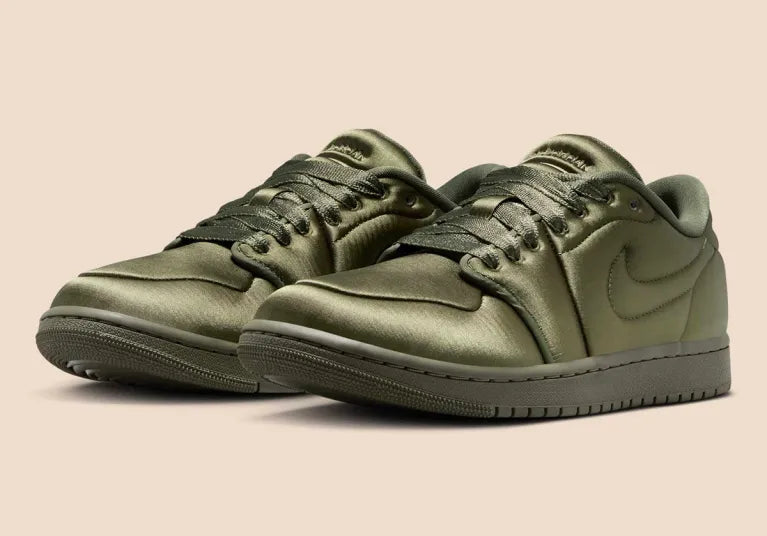 Jordan 1 Low Method of Make Satin Medium Olive