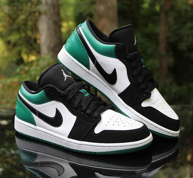 Jordan 1 Low White Black Mystic Green