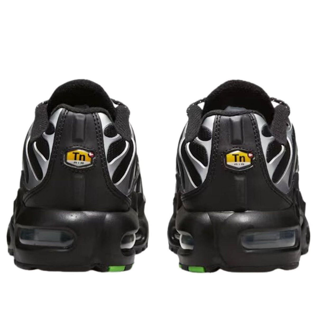 Nike Air Max Plus Black Green Strike Metallic Silver (GS)