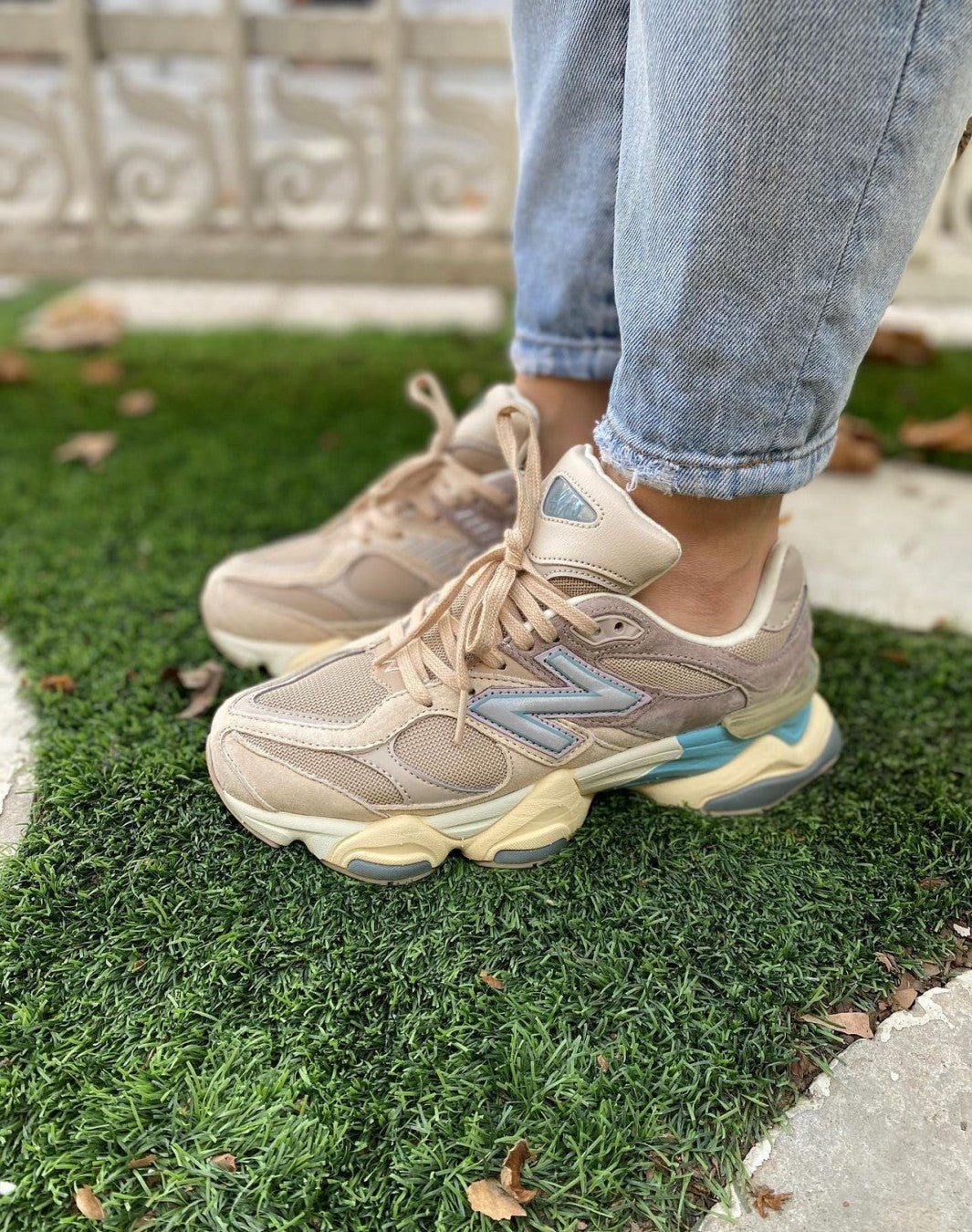 New Balance 9060 Ivory Cream Pink Sand