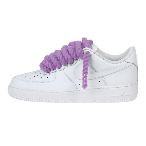 Nike Air Force 1 Low Rope Laces Lila Purple Custom