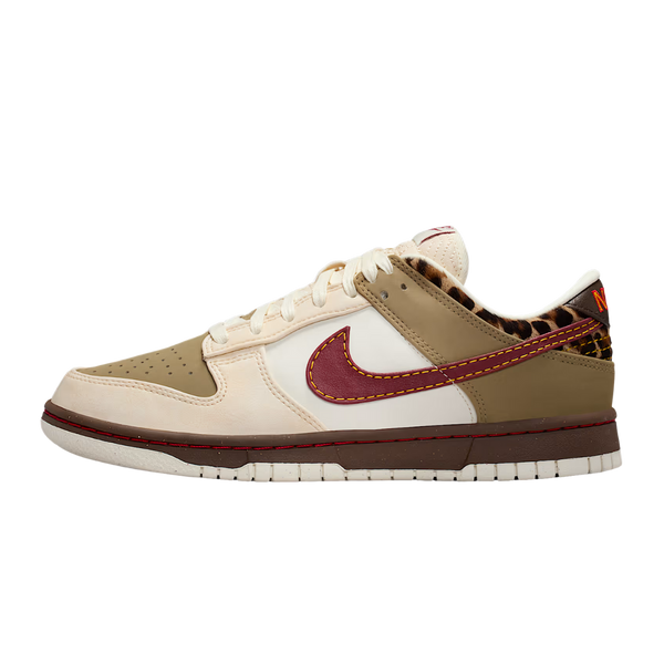 Nike Dunk Low Retro Khaki Team Red Pearl White