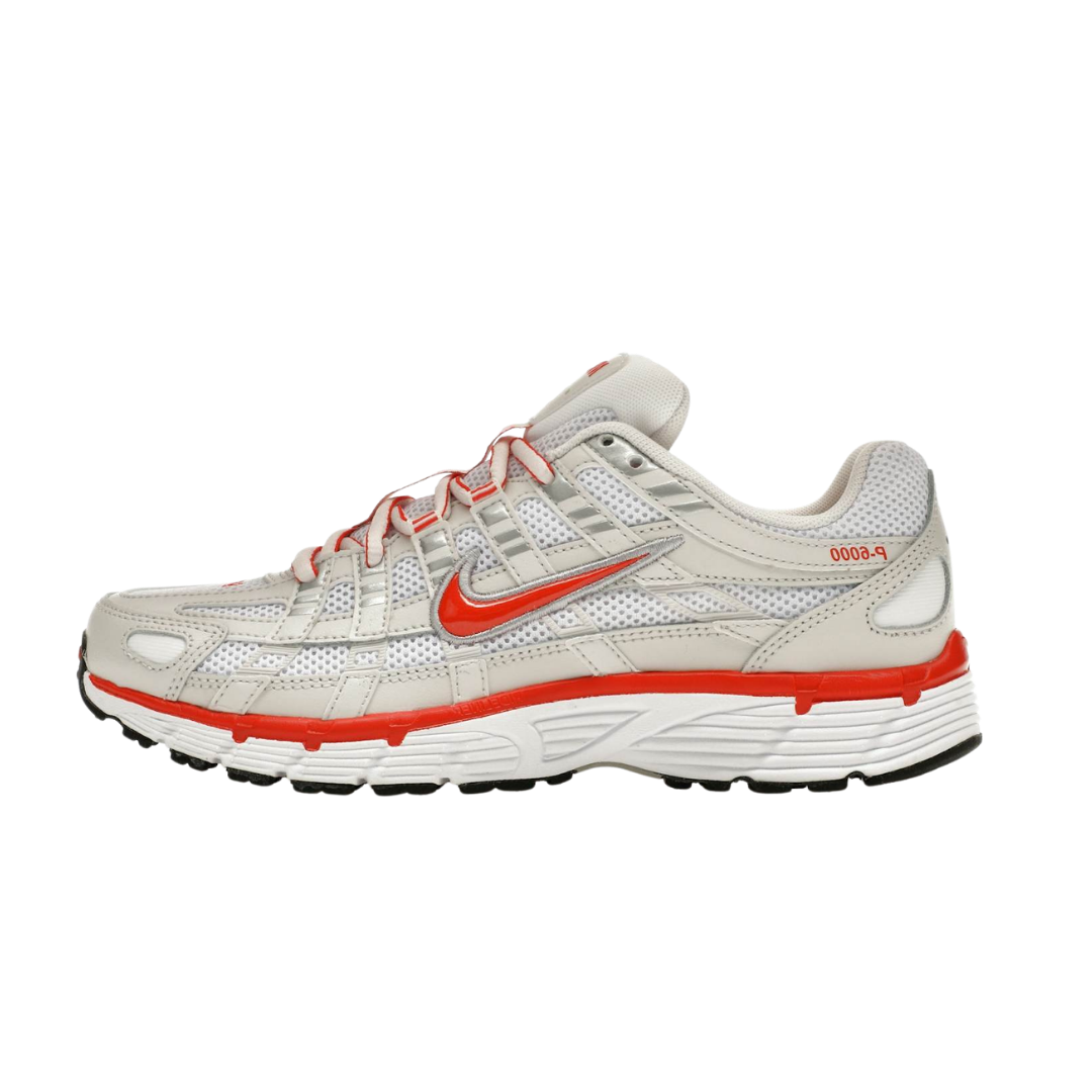 Nike P-6000 White Platinum Tint Black Picante Red