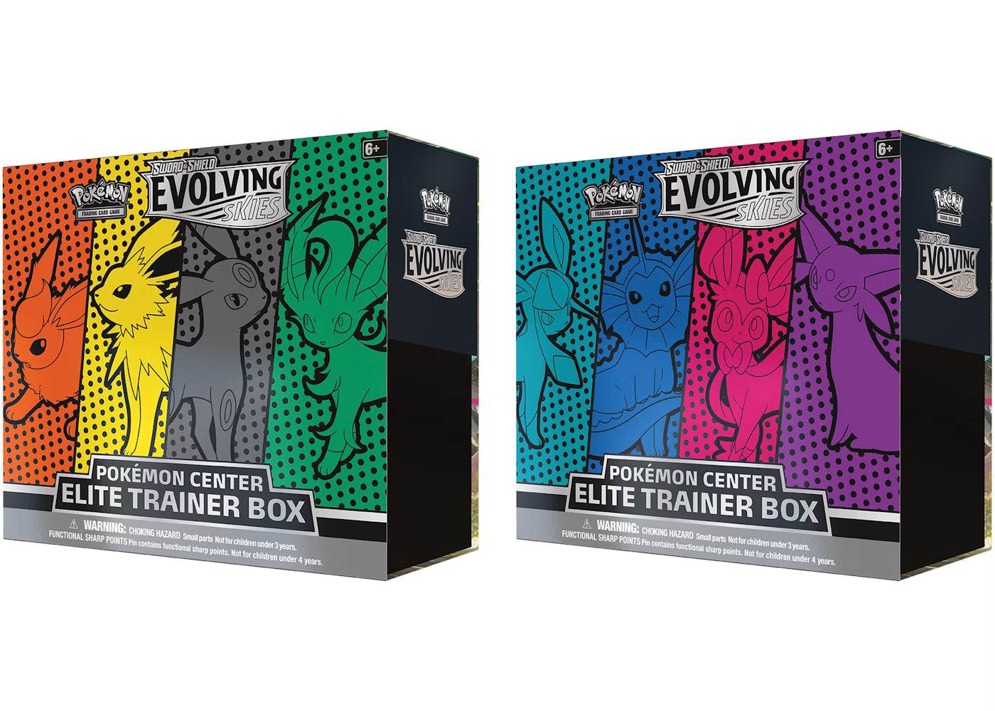 Pokémon TCG Sword & Shield Evolving Skies Pokémon Center Elite Trainer Box 2x Bundle