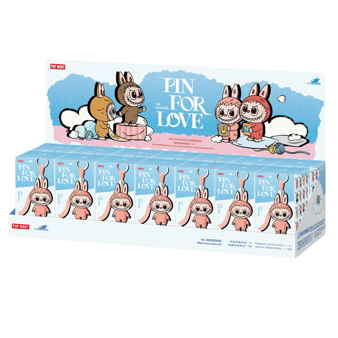 Pop Mart Labubu The Monsters Pin for Love Series Vinyl Plush Pendant (N-Z) Sealed Case