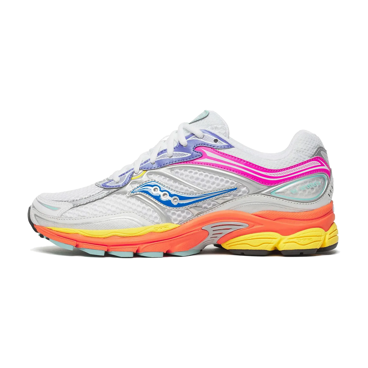 Saucony ProGrid Omni 9 White Multi Pink Orange Yellow