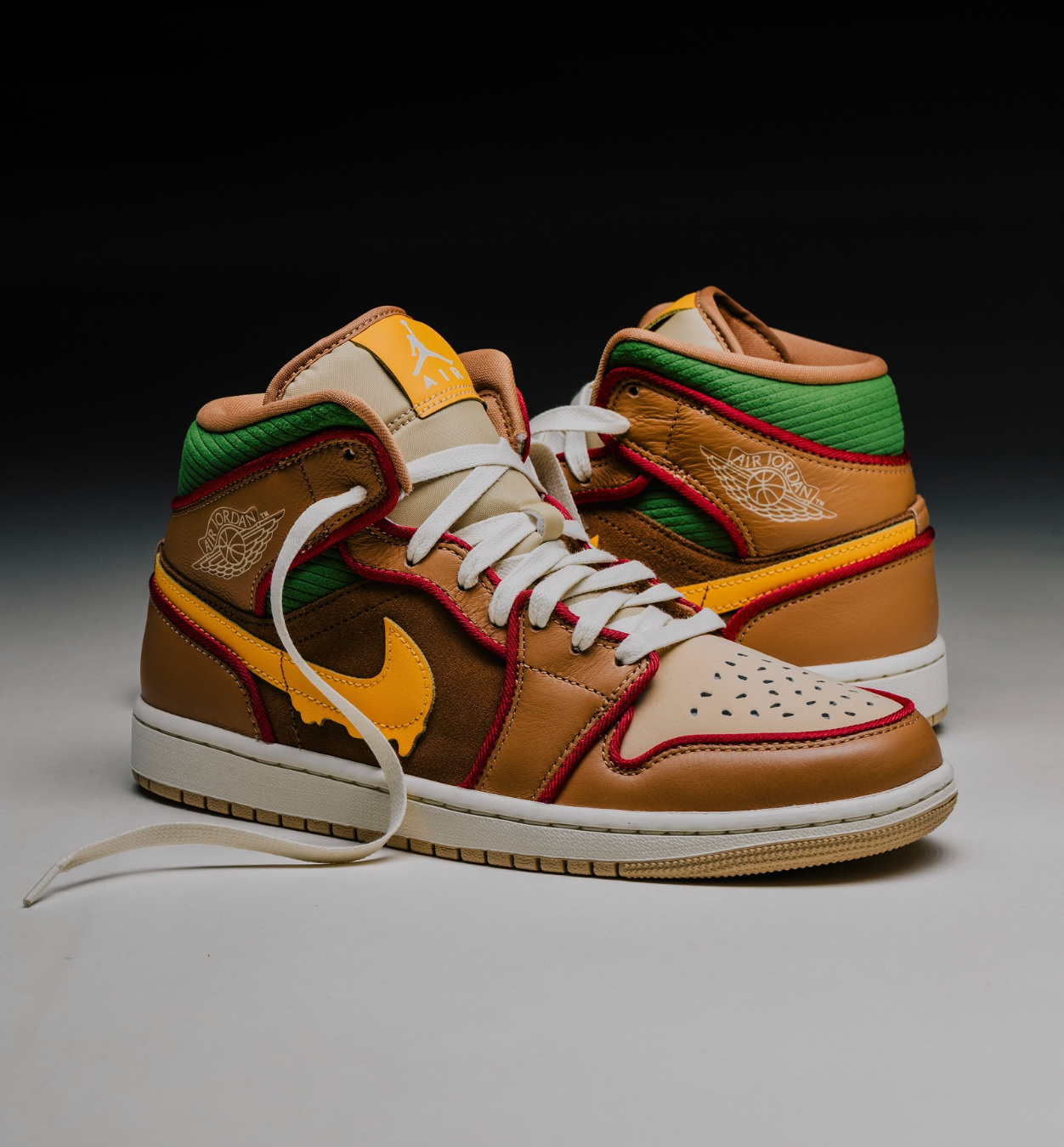 Jordan 1 Mid SE Cheeseburger