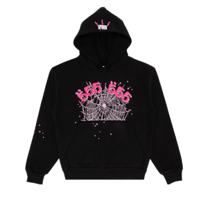 Sp5der Angel Number Hoodie Black
