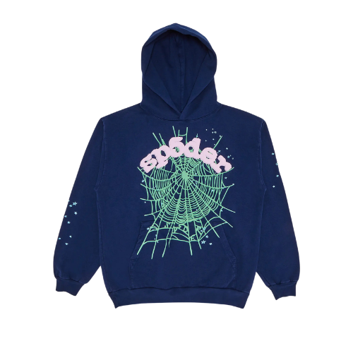 Sp5der OG Web Hoodie Navy